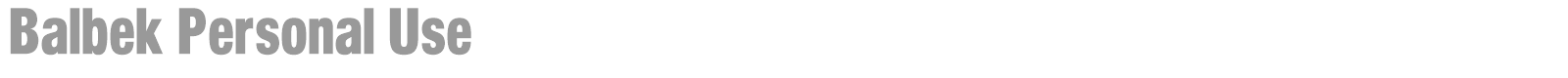 Balbek font preview